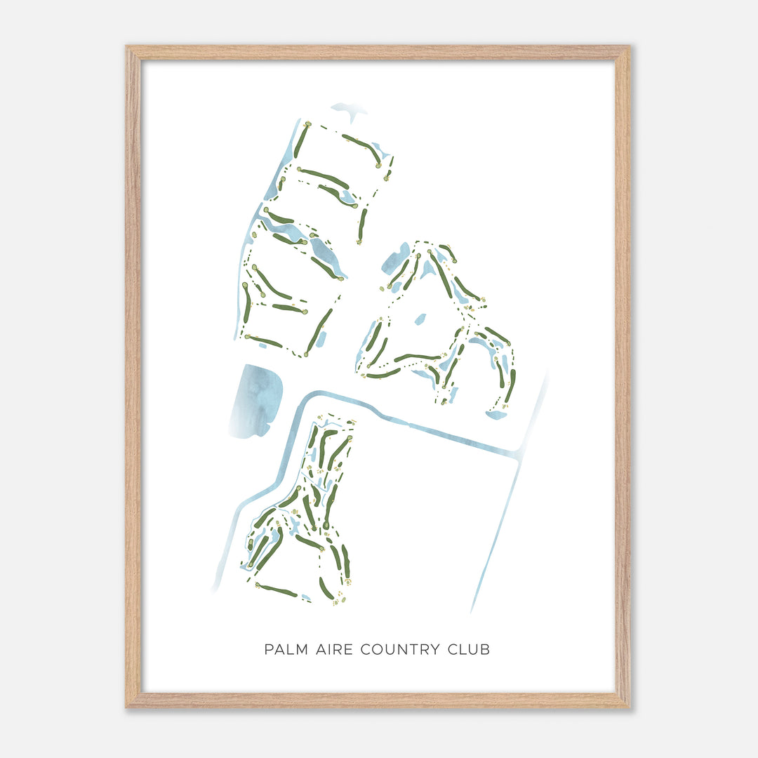 Print of Palm Aire Country Club Modern Map