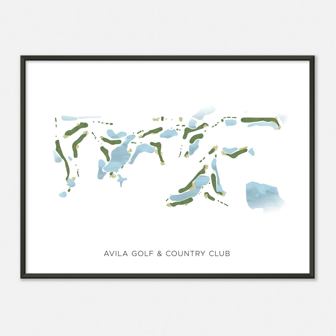 Print of Avila Golf & Country Club Modern Map