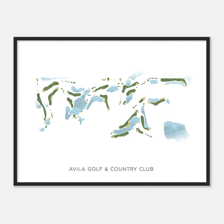 Print of Avila Golf & Country Club Modern Map