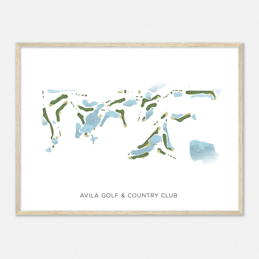 Print of Avila Golf & Country Club Modern Map