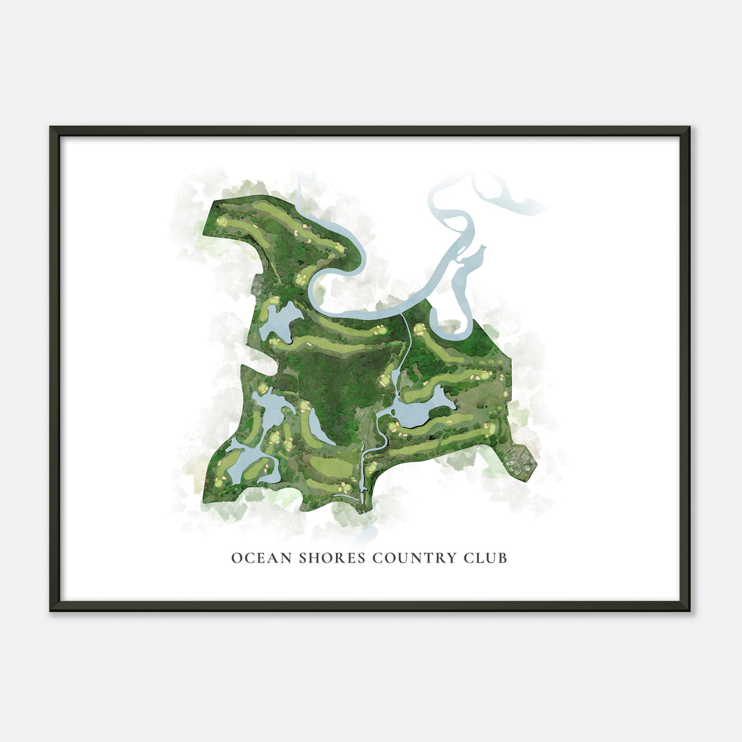 Print of Ocean Shores Country Club Classic Map