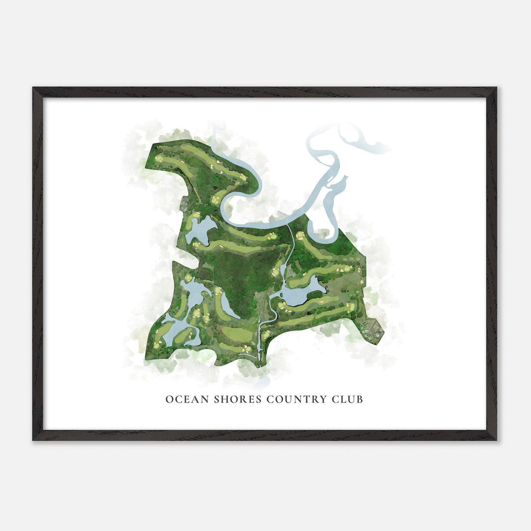 Print of Ocean Shores Country Club Classic Map