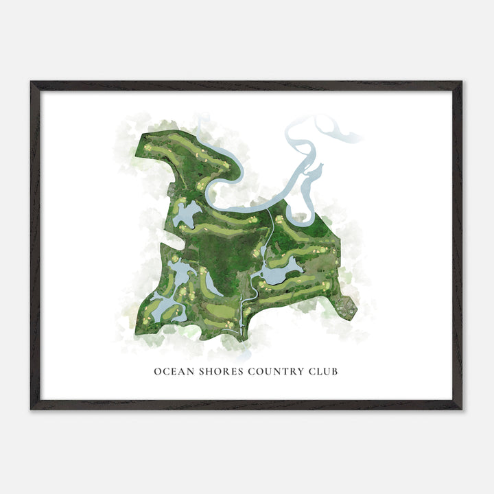 Print of Ocean Shores Country Club Classic Map