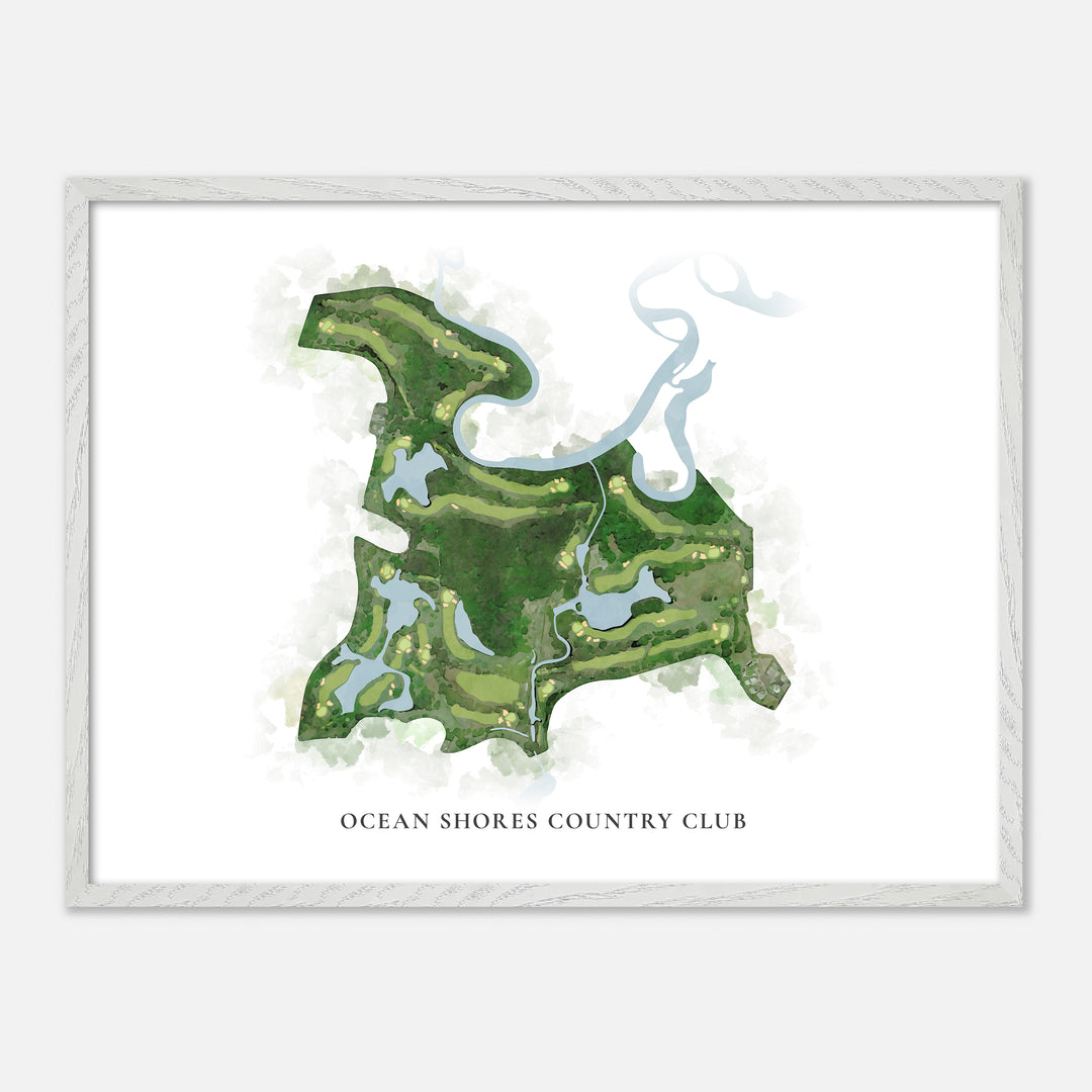 Print of Ocean Shores Country Club Classic Map