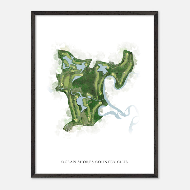 Print of Ocean Shores Country Club Classic Map