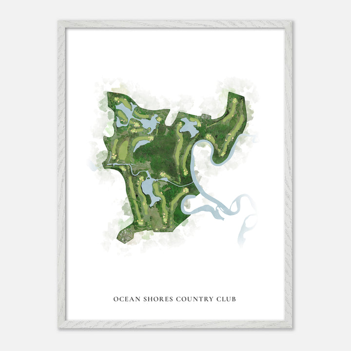 Print of Ocean Shores Country Club Classic Map