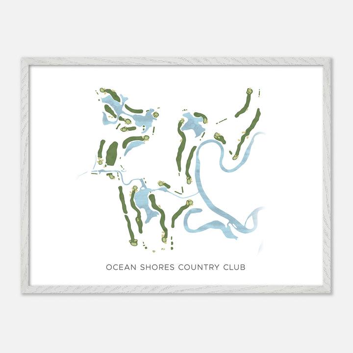 Print of Ocean Shores Country Club Modern Map