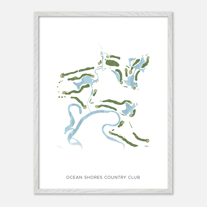 Print of Ocean Shores Country Club Modern Map
