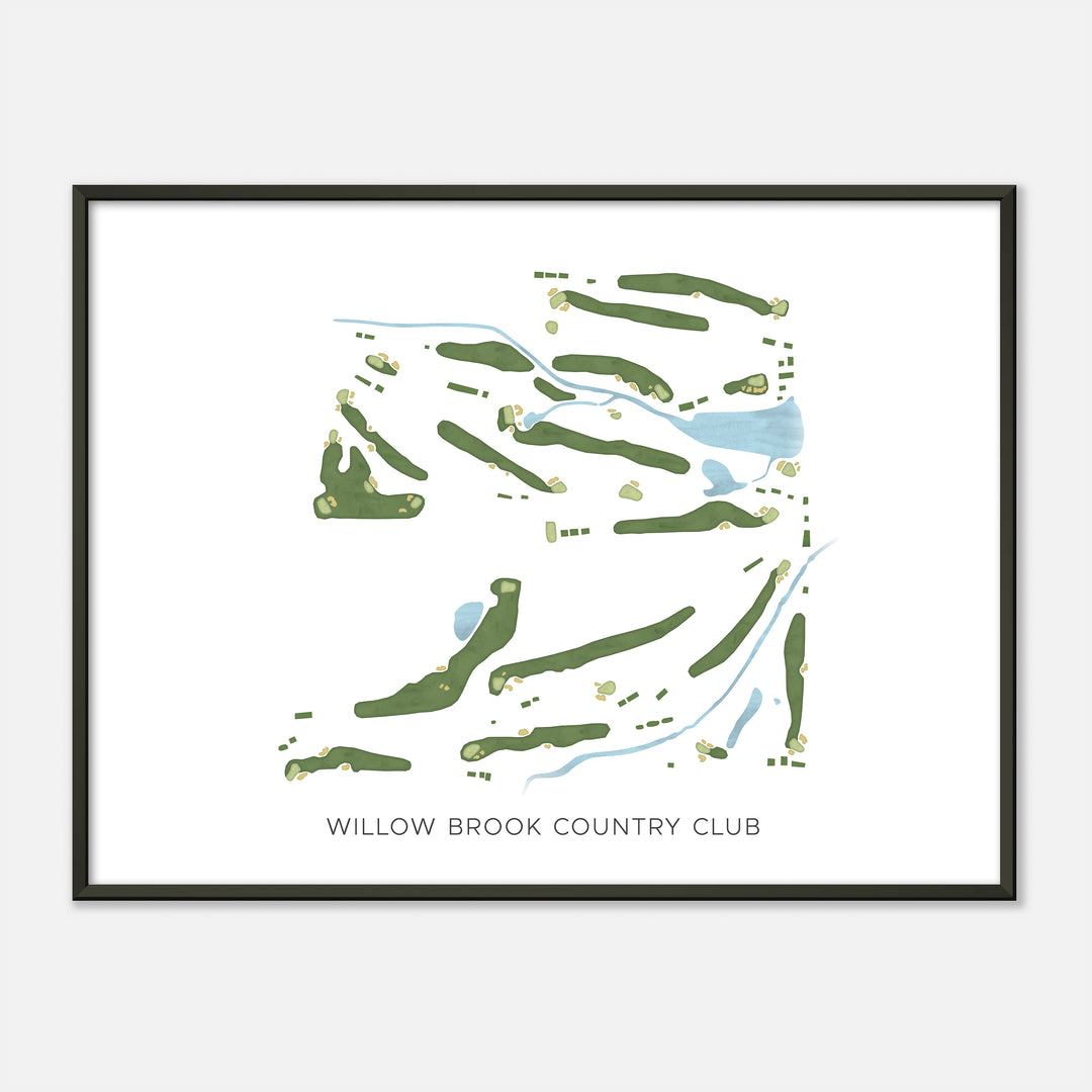 Print of Willow Brook Country Club Modern Map