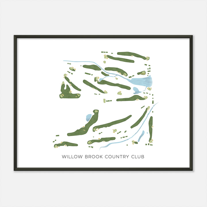 Print of Willow Brook Country Club Modern Map