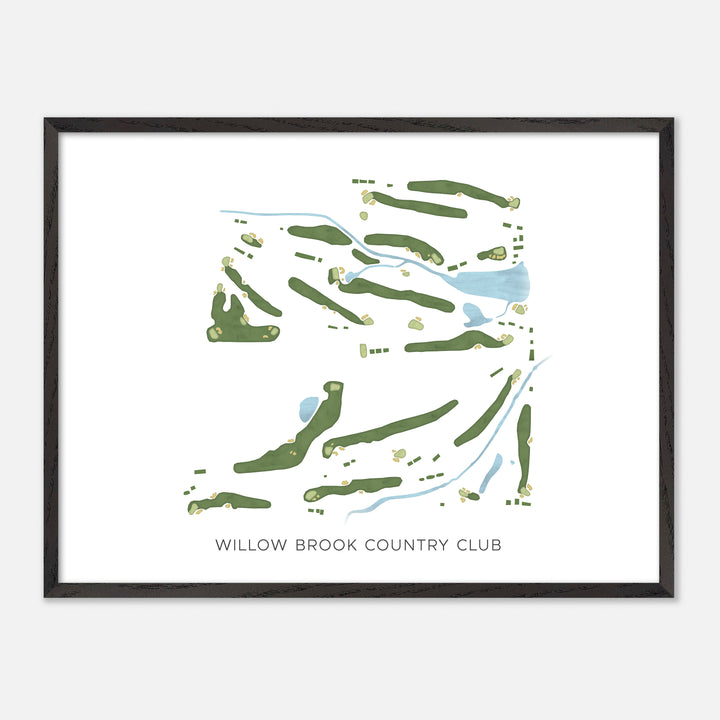 Print of Willow Brook Country Club Modern Map