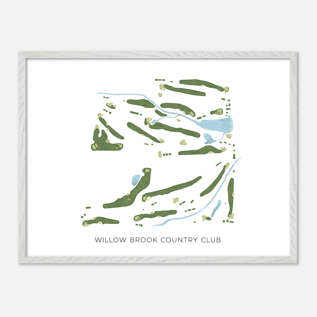 Print of Willow Brook Country Club Modern Map