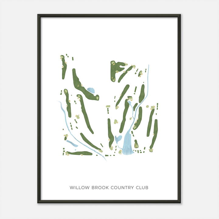 Print of Willow Brook Country Club Modern Map
