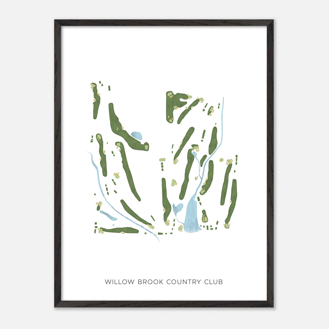 Print of Willow Brook Country Club Modern Map