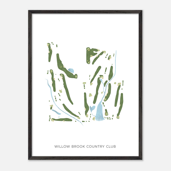 Print of Willow Brook Country Club Modern Map