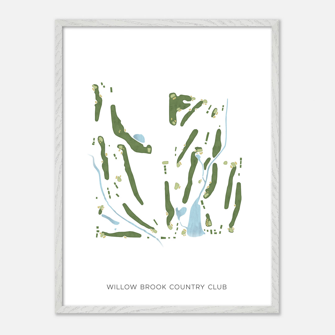 Print of Willow Brook Country Club Modern Map