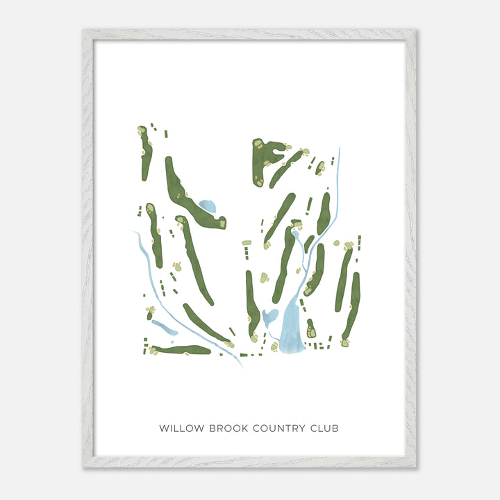 Print of Willow Brook Country Club Modern Map