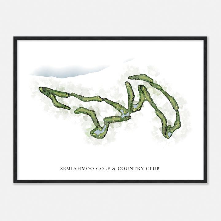 Print of Semiahmoo Golf & Country Club Classic Map