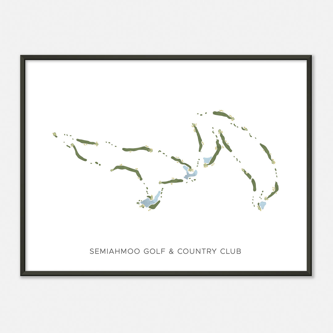 Print of Semiahmoo Golf & Country Club Modern Map