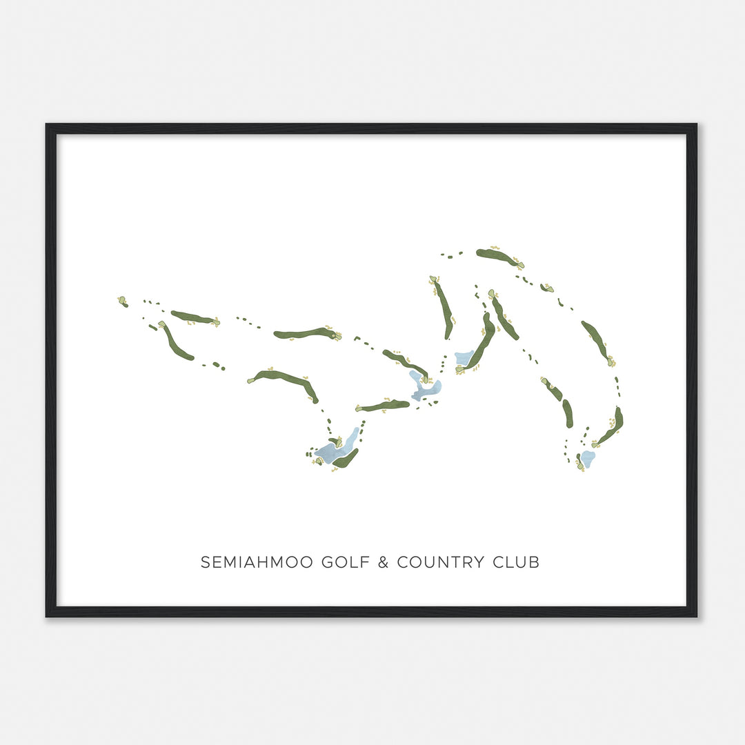 Print of Semiahmoo Golf & Country Club Modern Map