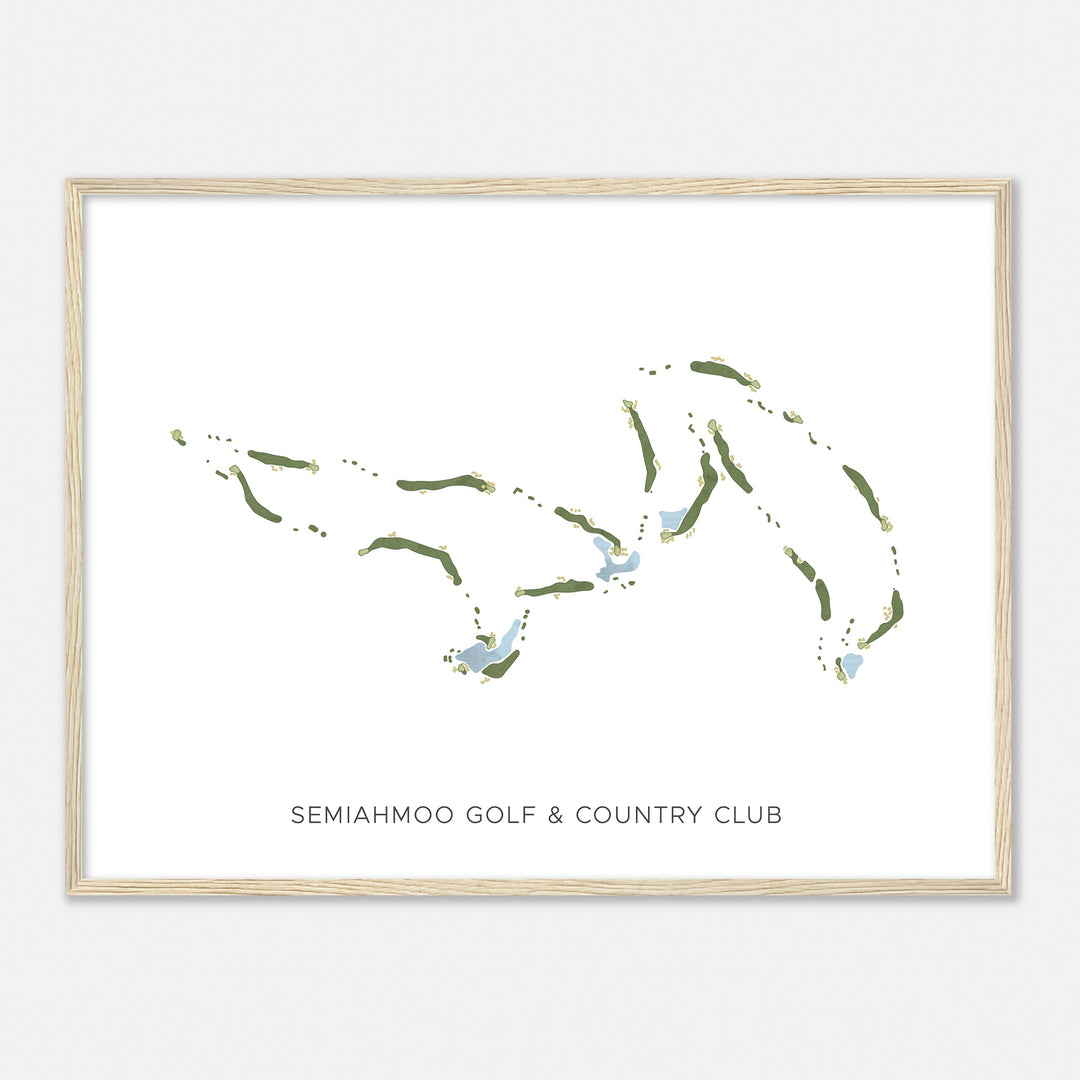 Print of Semiahmoo Golf & Country Club Modern Map