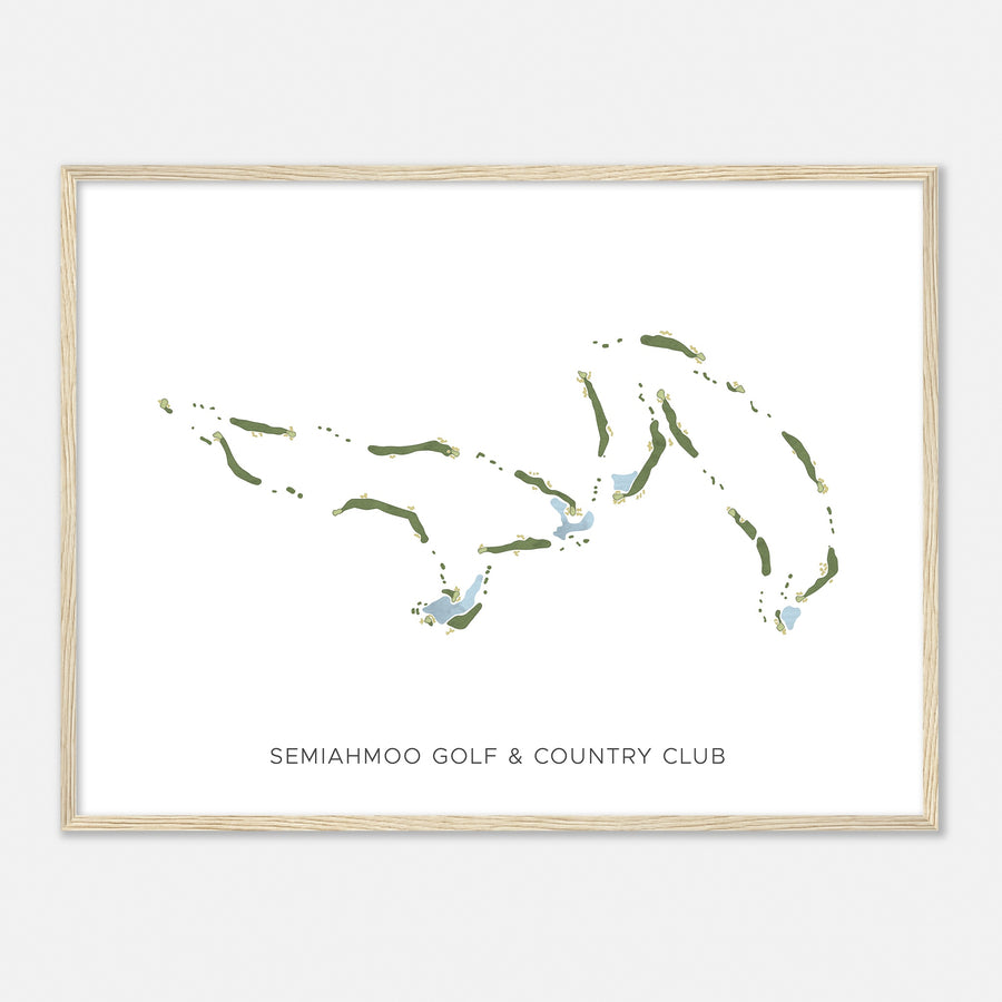 Print of Semiahmoo Golf & Country Club Modern Map