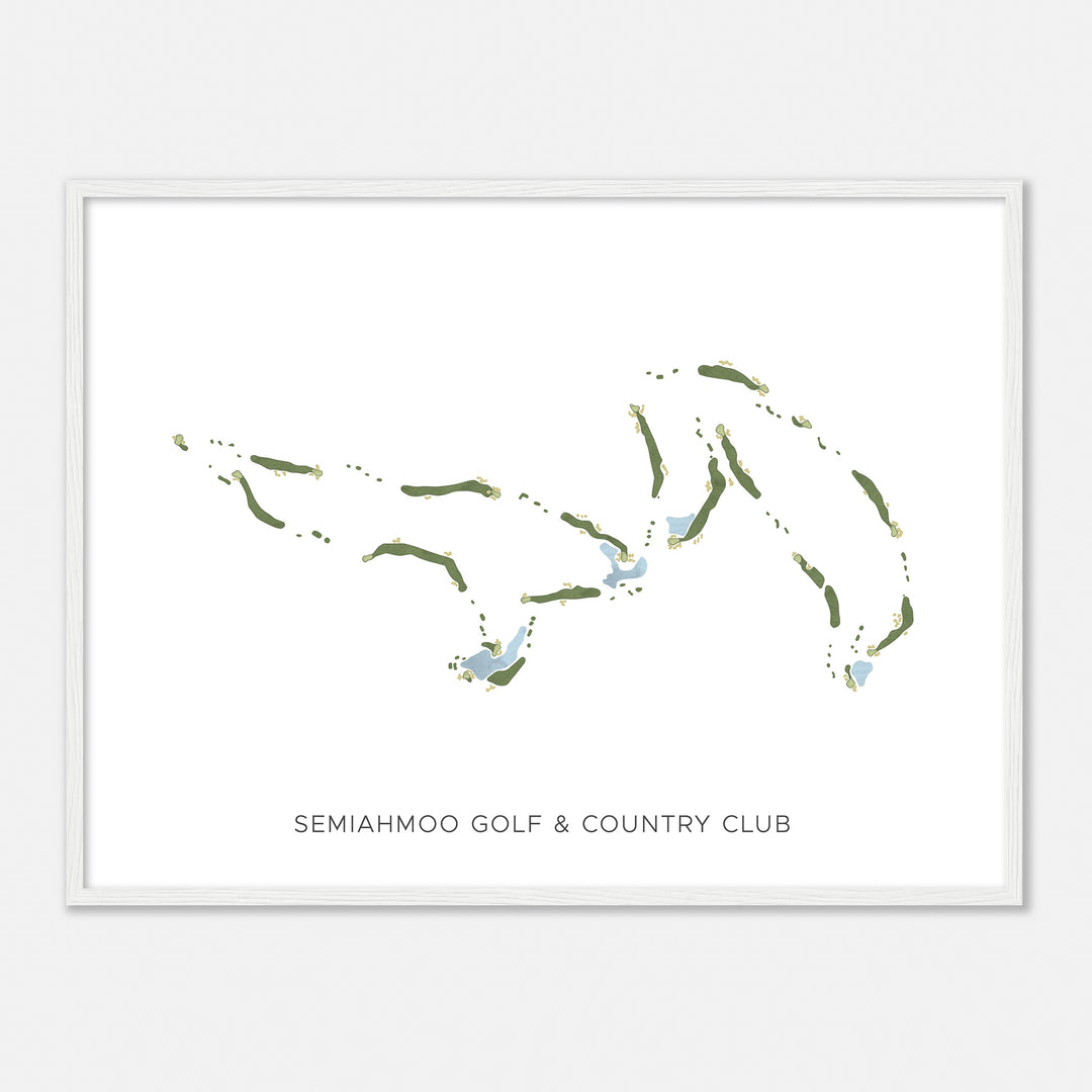 Print of Semiahmoo Golf & Country Club Modern Map