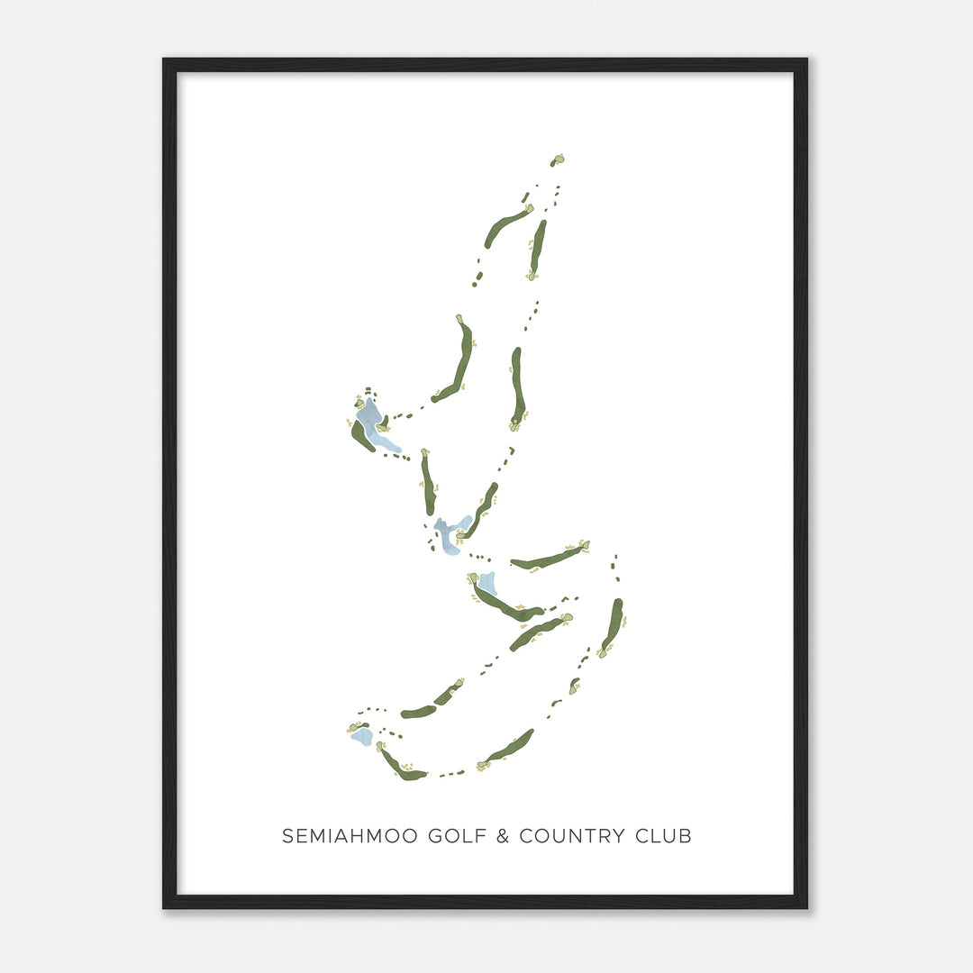 Print of Semiahmoo Golf & Country Club Modern Map