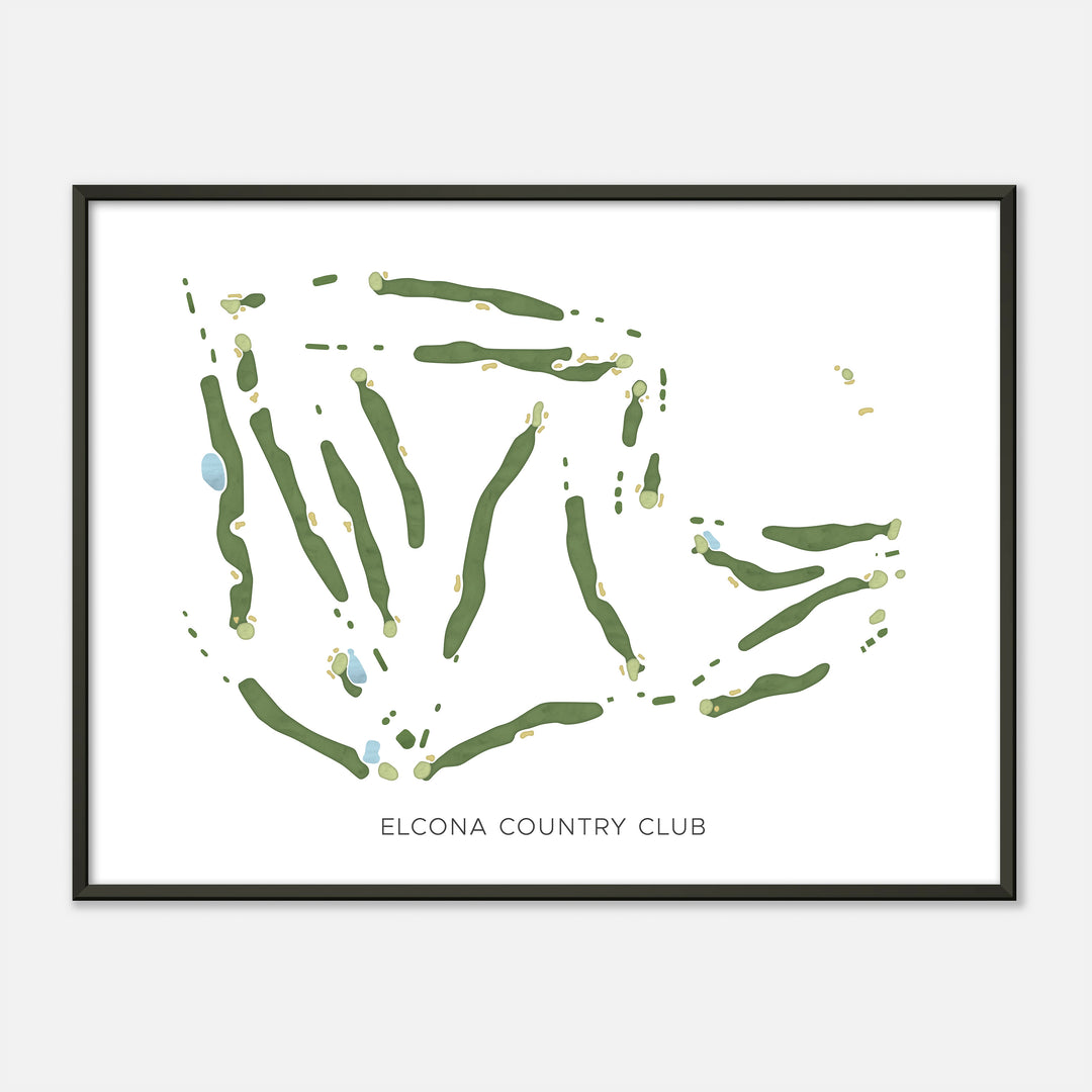 Print of Elcona Country Club Modern Map