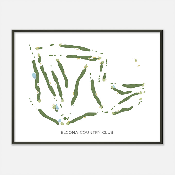 Print of Elcona Country Club Modern Map