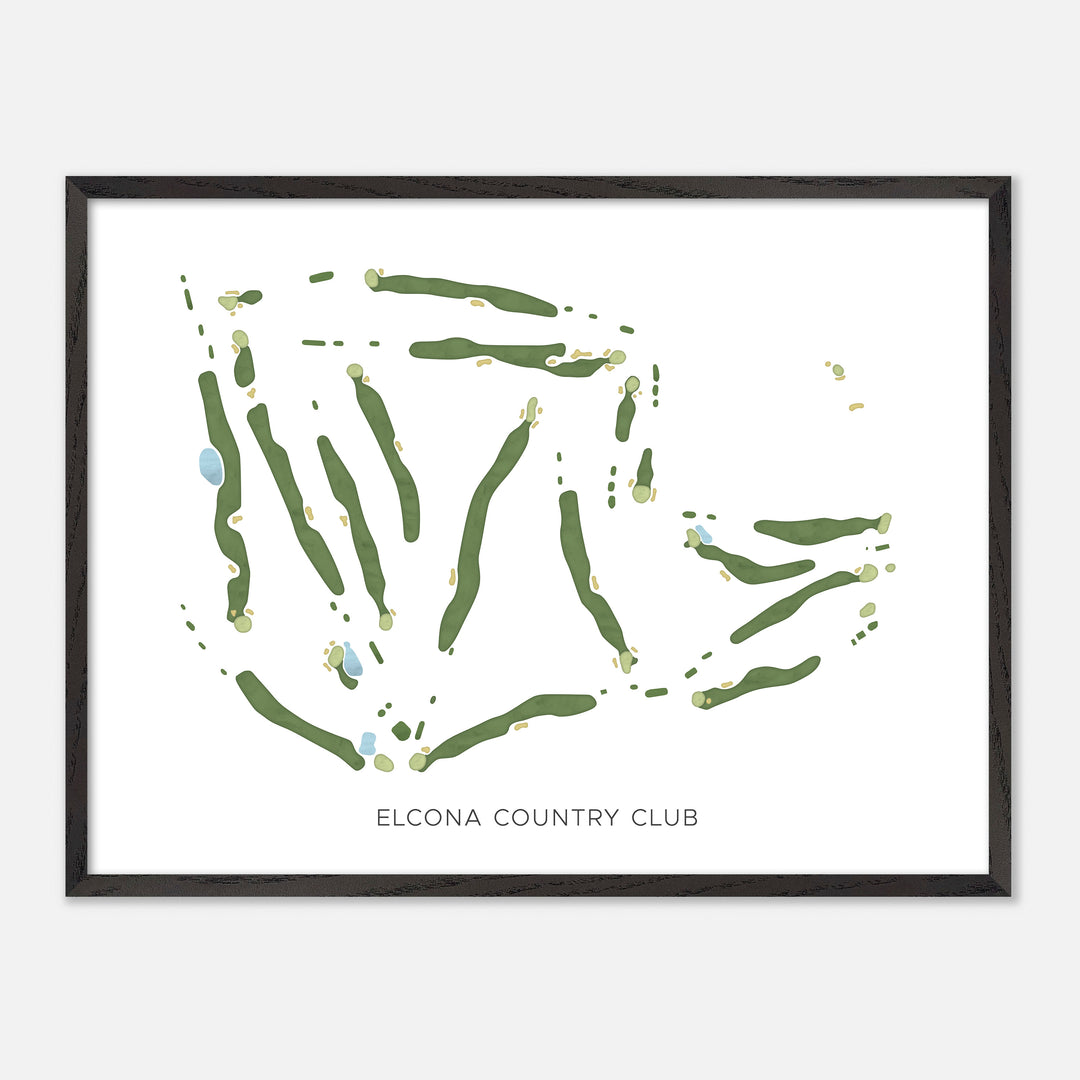 Print of Elcona Country Club Modern Map