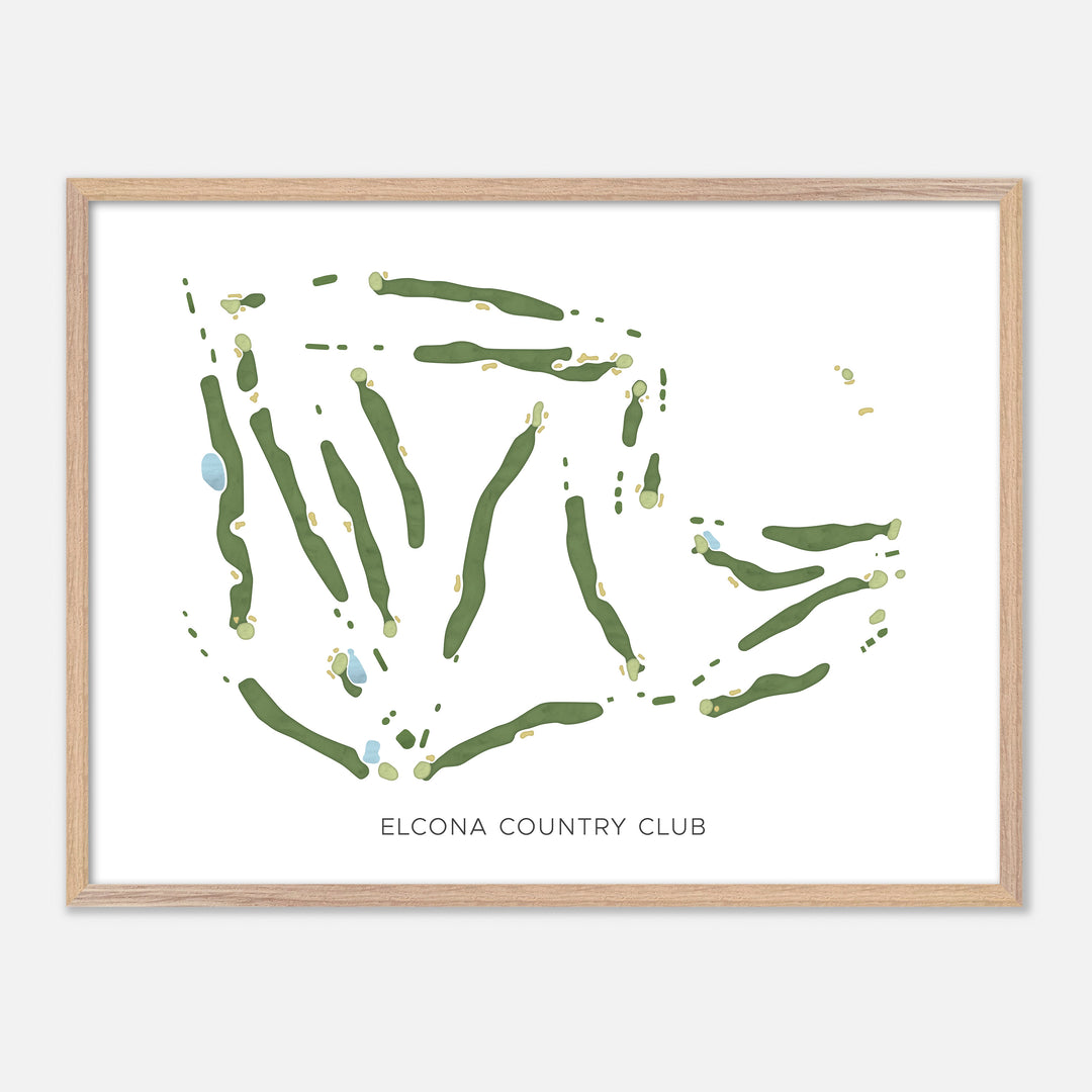 Print of Elcona Country Club Modern Map