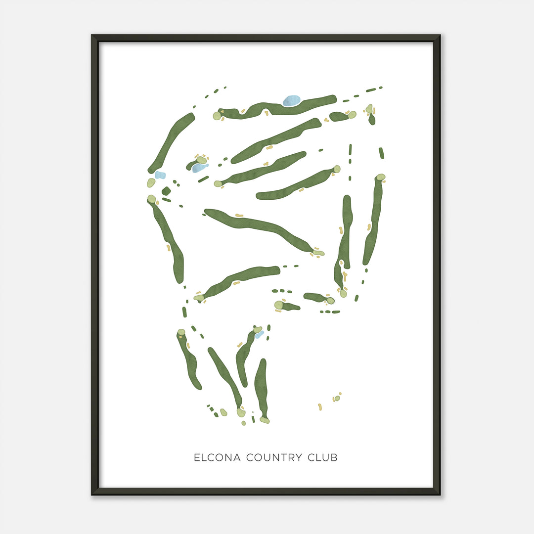 Print of Elcona Country Club Modern Map