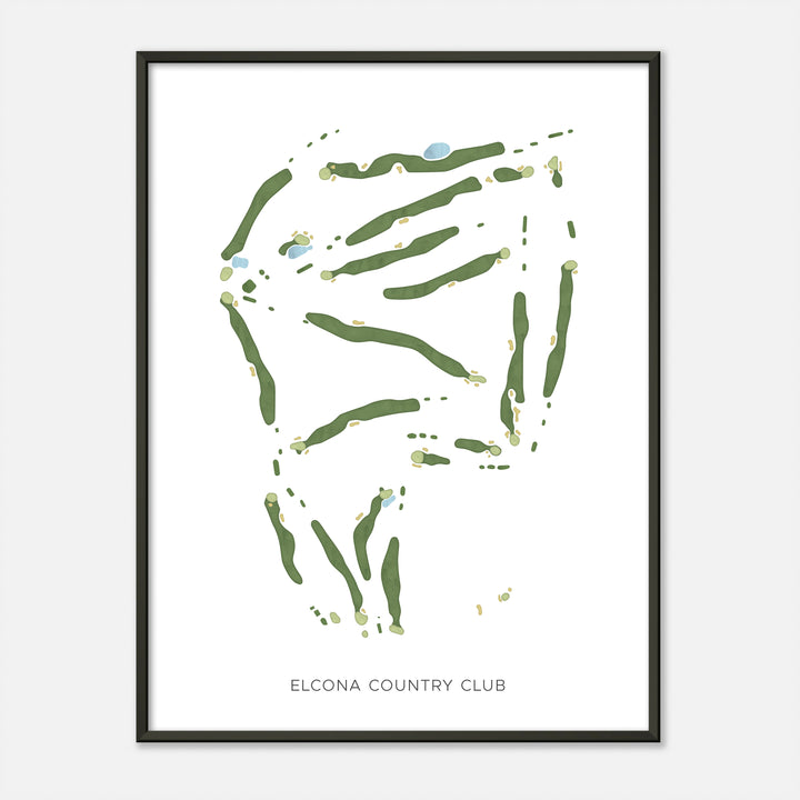 Print of Elcona Country Club Modern Map