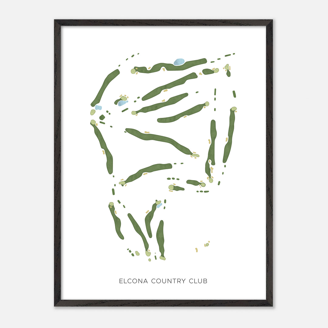 Print of Elcona Country Club Modern Map