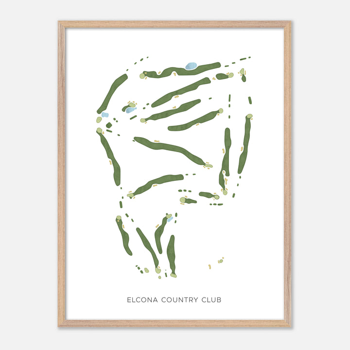 Print of Elcona Country Club Modern Map