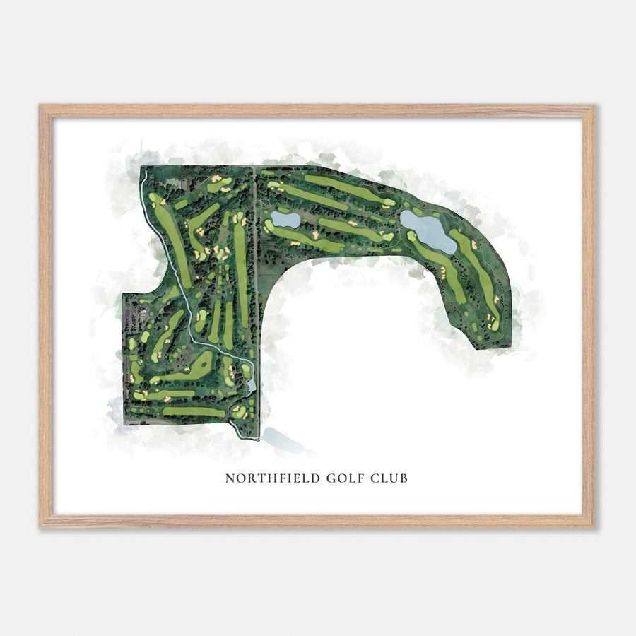 Print of Northfield Golf Club Classic Map