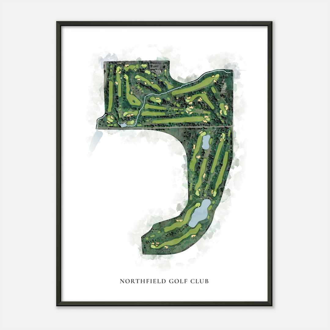Print of Northfield Golf Club Classic Map