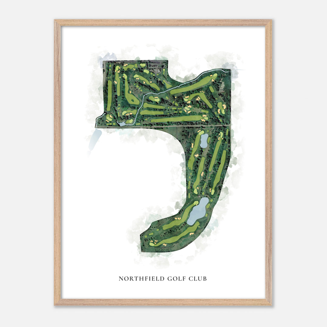 Print of Northfield Golf Club Classic Map