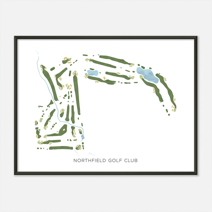 Print of Northfield Golf Club Modern Map