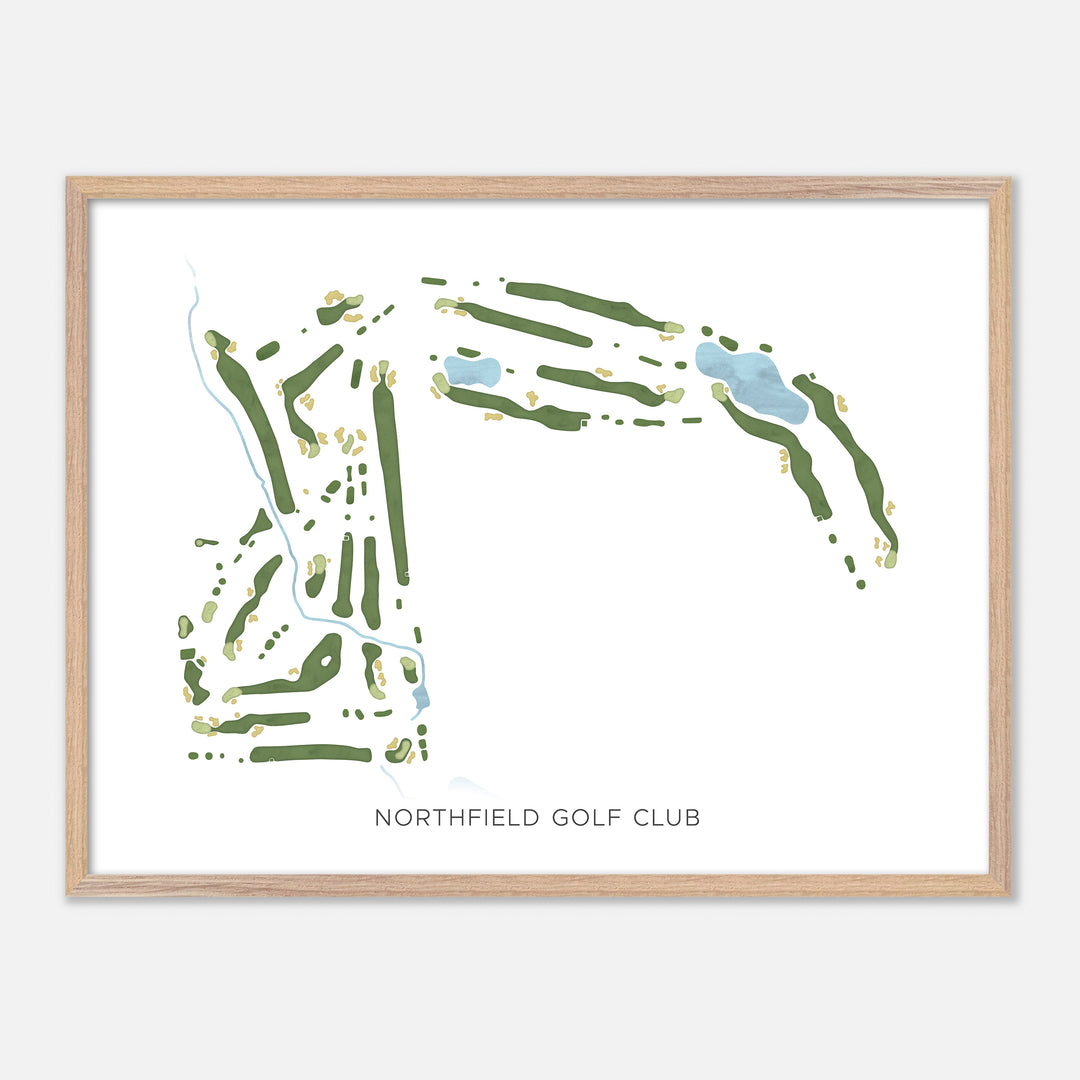 Print of Northfield Golf Club Modern Map