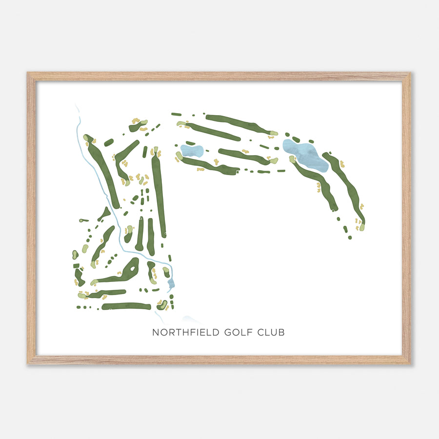 Print of Northfield Golf Club Modern Map