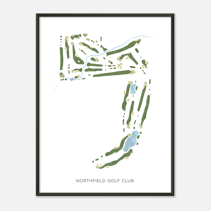 Print of Northfield Golf Club Modern Map