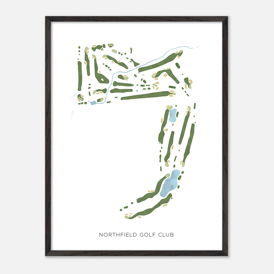 Print of Northfield Golf Club Modern Map