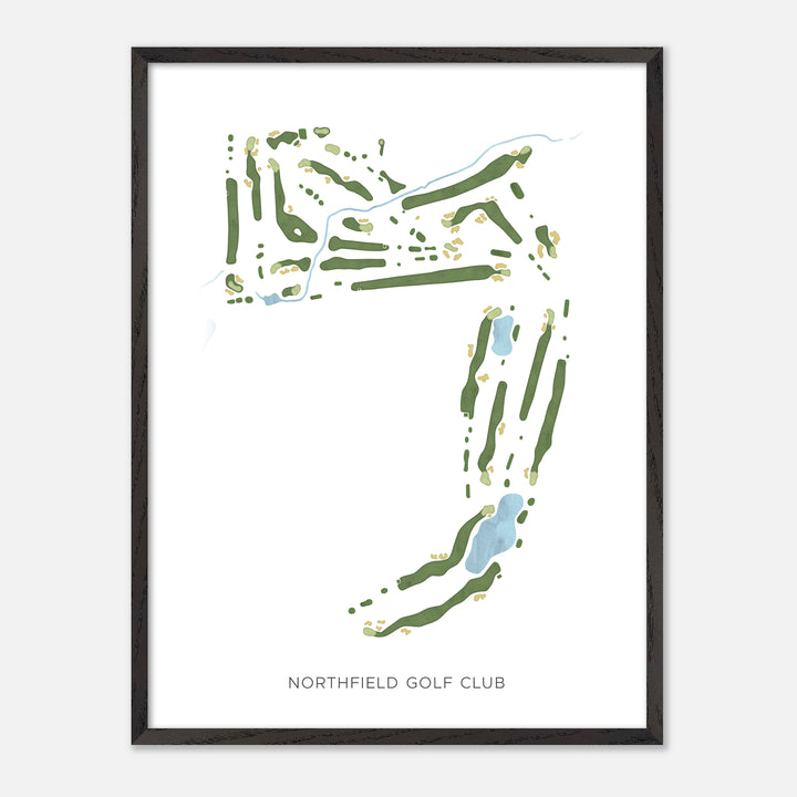 Print of Northfield Golf Club Modern Map