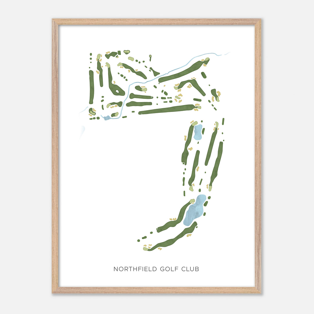 Print of Northfield Golf Club Modern Map