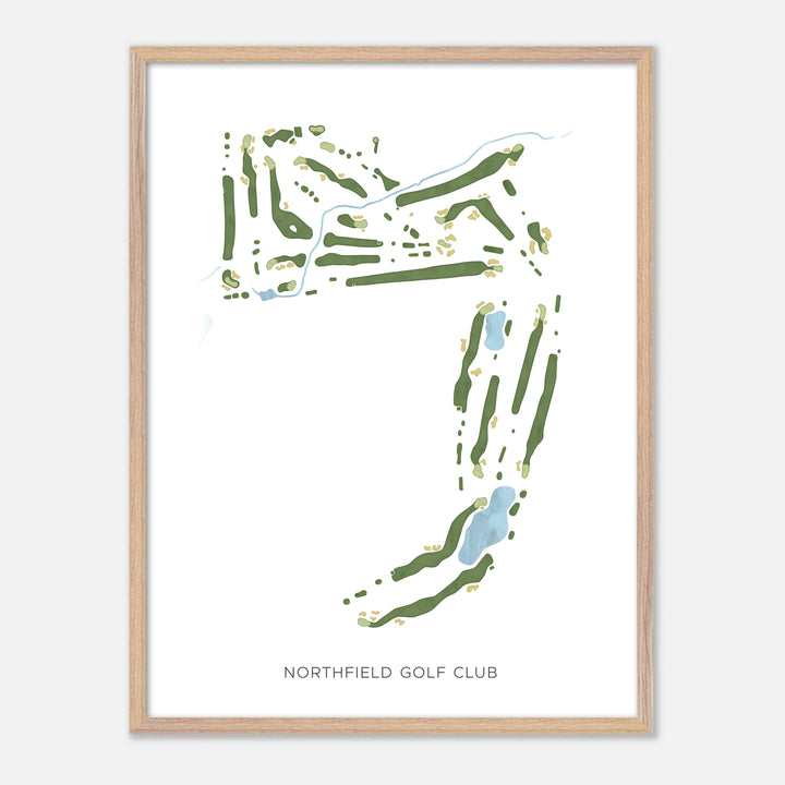 Print of Northfield Golf Club Modern Map