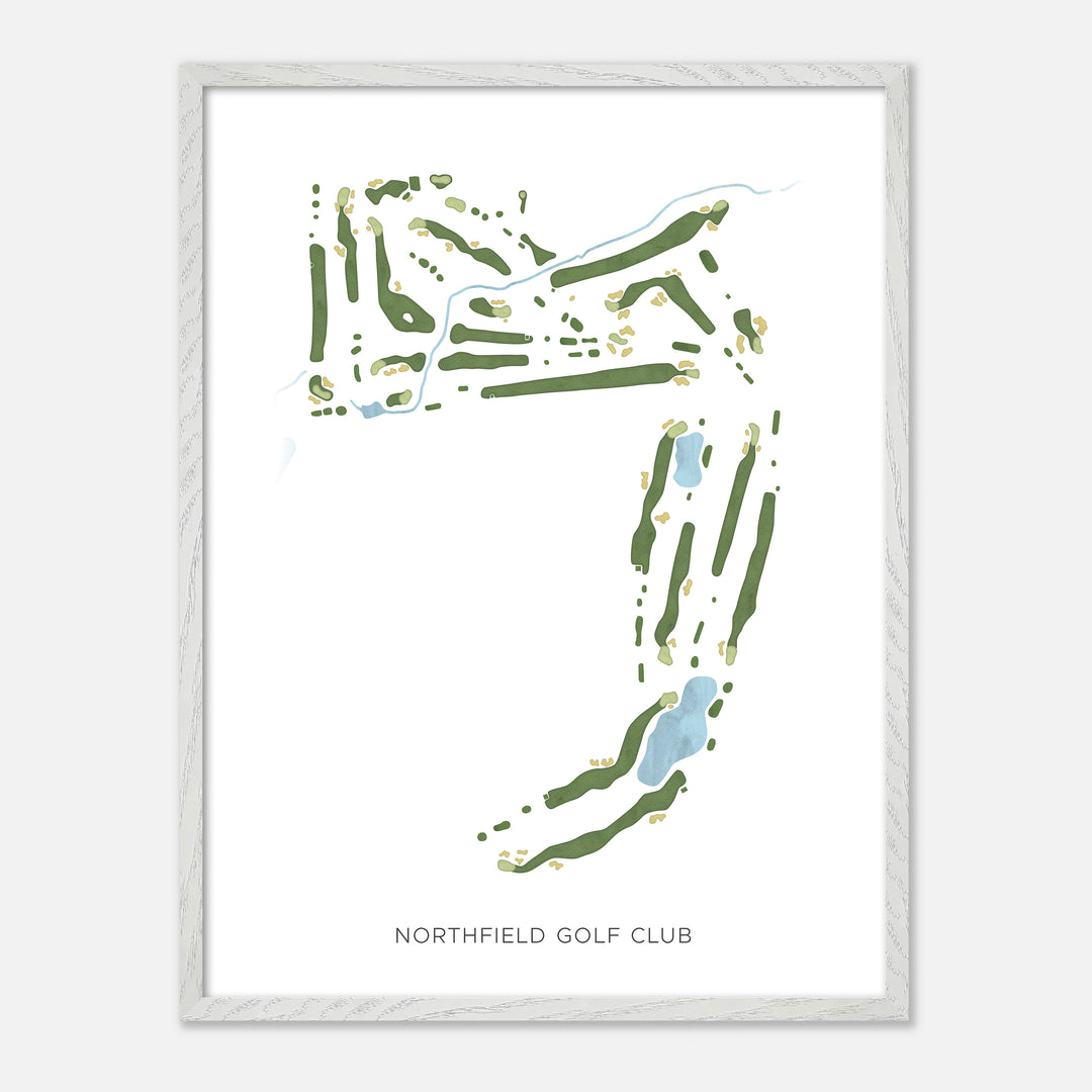 Print of Northfield Golf Club Modern Map