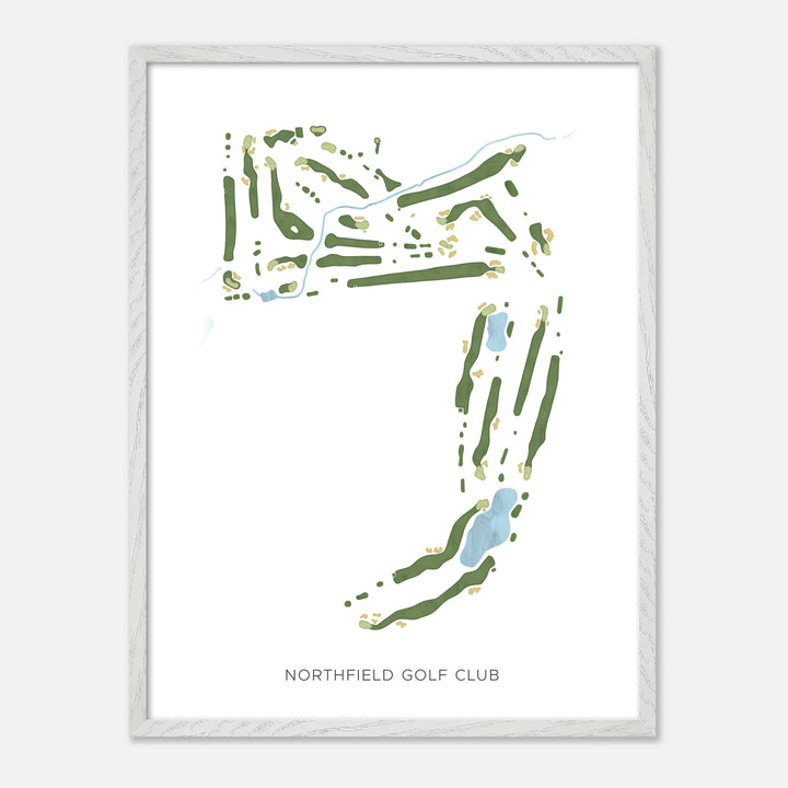 Print of Northfield Golf Club Modern Map