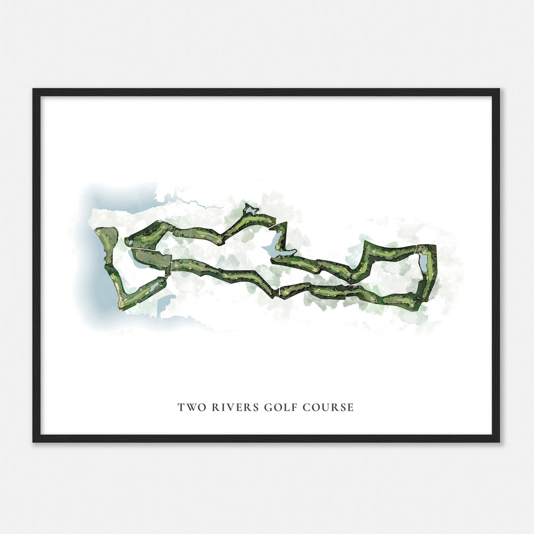 Print of Two Rivers Golf Course Classic Map